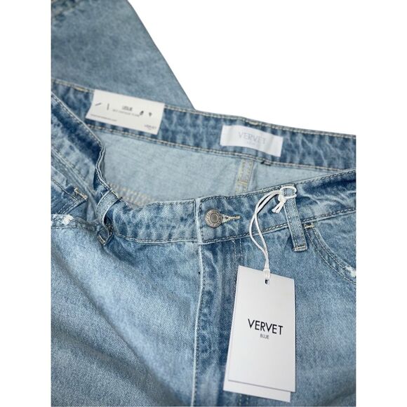 Vervet Leslie Jeans Size 14 32 Distressed 90s Style Vintage High Rise Denim New - Picture 11 of 14